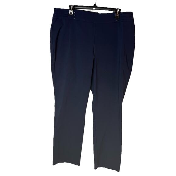 JM Collection Pull On Womens Plus Size 16W Blue Tummy Control Pull On New Petite - Picture 1 of 4